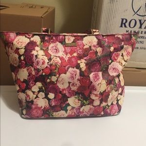 Kate Spade KS Spring Floral Leather Tote Bag Purse